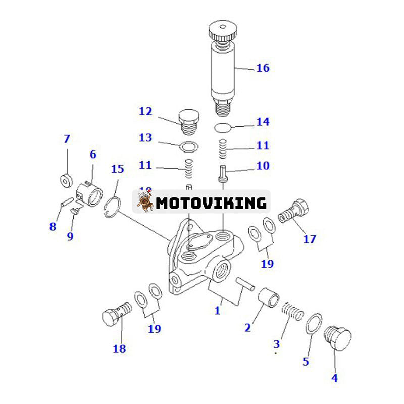 Bränslematningspump DK105210-4690 för Komatsu Engine S6D110-1 SA6D110-1