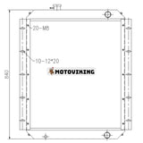 Vattentankkylare 4196096 för Isuzu Engine 6BD1T Grävmaskin EX200 EX200LC RX2000
