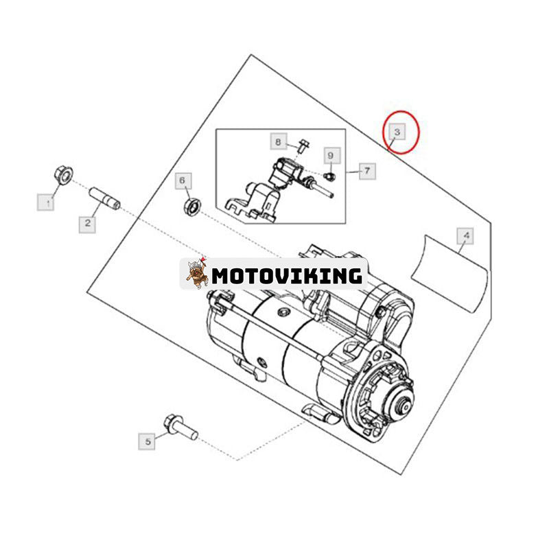 12V 11T Startmotor RE546860 för John Deere Engine 3029 4045 4039 Traktor 5076E 5082E 5200 5300 5425 6100E 5715