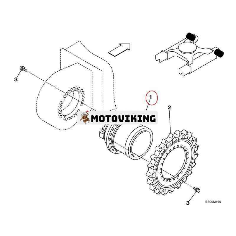 Final Drive Motor KRA1426 för CASE Grävmaskin CX210N CX210LR CX240LR CX210 CX240
