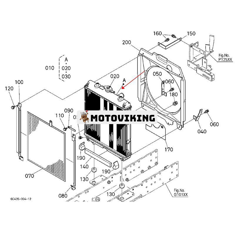 Vattentankkylare TC420-16000 för Kubota L2501F L3200F L3800F LX3310HSD B3150HD B3350HSD ZD1211 ZD1221L