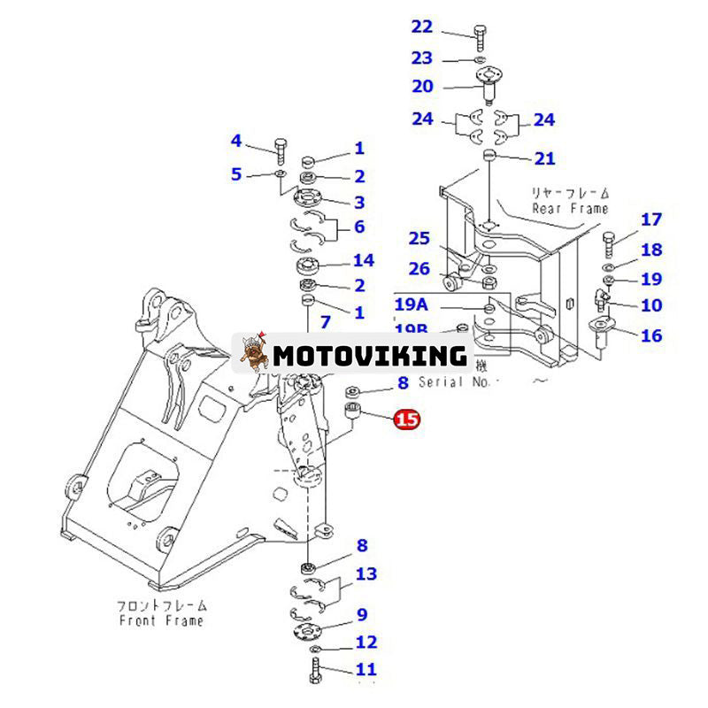 Hylslager 418-46-13320 för Komatsu Loader WA200-3 WA250L-5 WA250-5 WA270-5 WA250-3 WA250-1 WA270-8 WA270-7