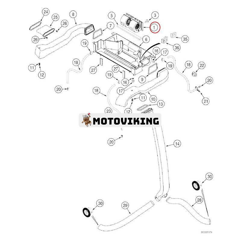 12V fläktmotor 377220A2 för CASE 580M 590SN 2344 6130 STX280 STX430 MAGNUM 180 215 275 335 MX180 MX220 MX305