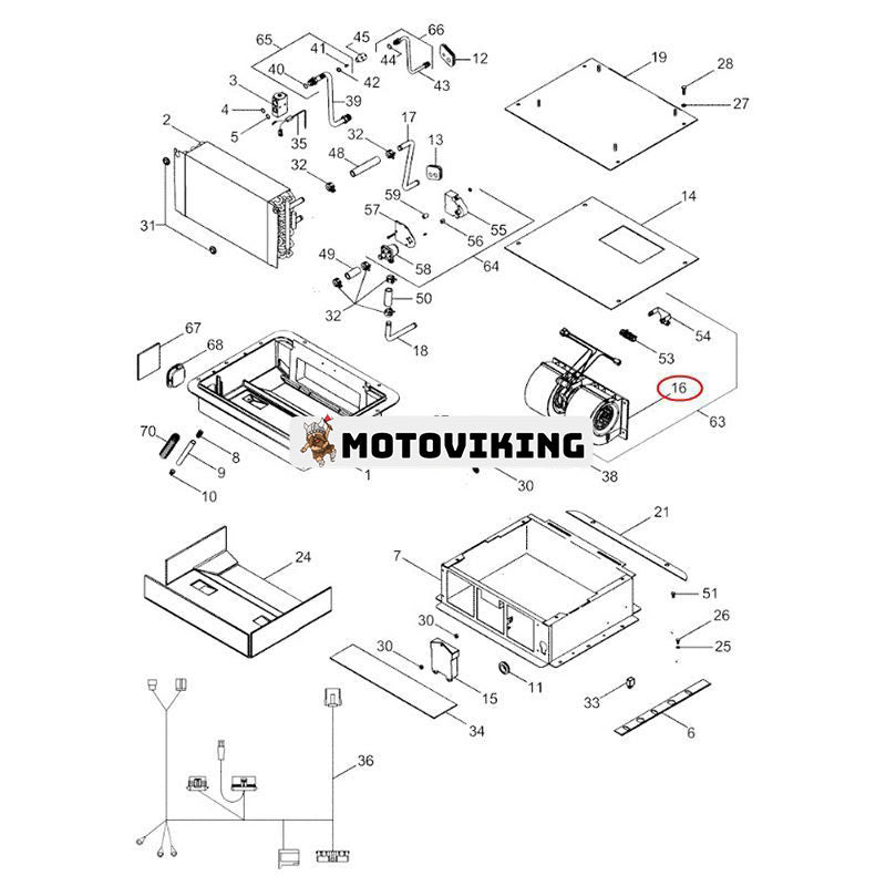 12V Fläktmotor 323610A1 för New Holland T8010 T8020 T8050 T9.390 T9.505 T9020 T9050 TG215 TG255 TG305 TJ325 TJ425