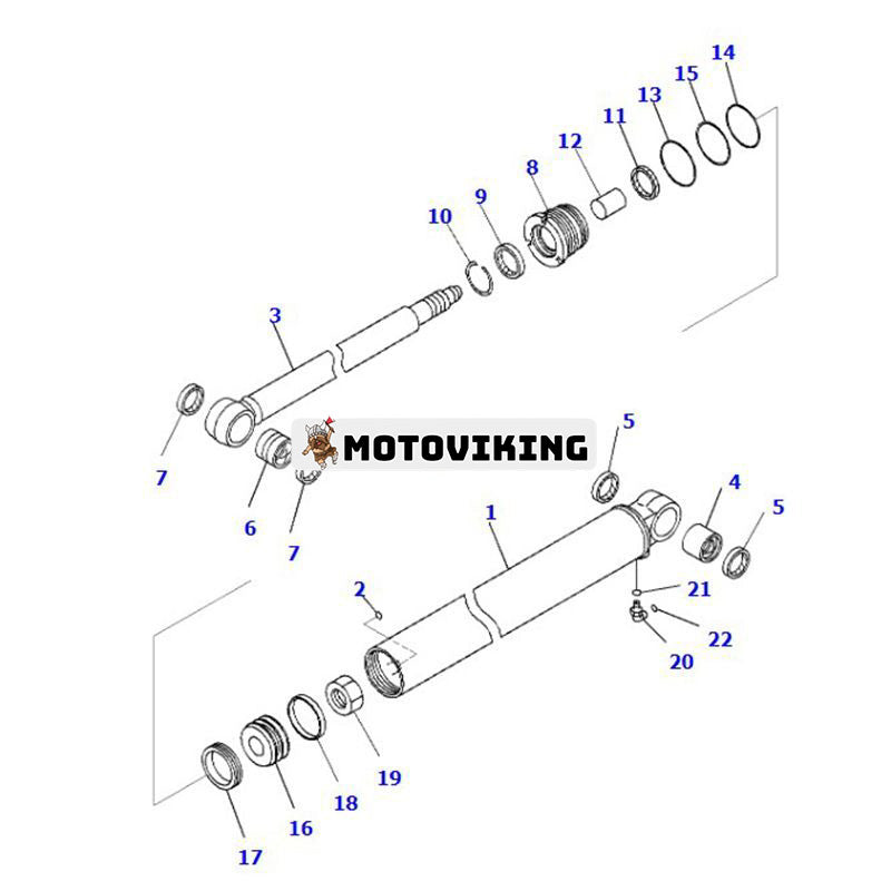 Hydraulcylinderenhet 707-00-0H520 för Komatsu grävmaskin PC30MR-3