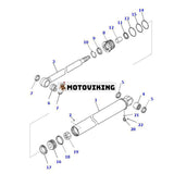 Hydraulcylinderenhet 707-00-0H520 för Komatsu grävmaskin PC30MR-3