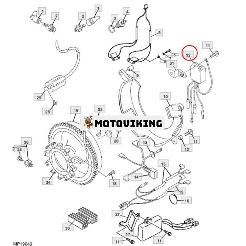 Tändfördröjningsmodul AM109399 för Kawasaki Engine FD611V FD620D John Deere 2500 325 335 345 425 445 455 GX345