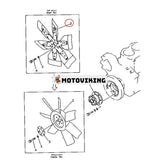 Fläkt 600-625-6580 för Komatsu Engine S4D105-5 S6D95L-1 6D95L-1