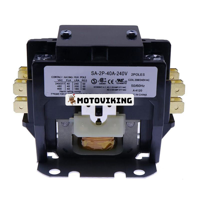 2-polig 40 Amp 240V Luftkonditionering Definite Purpose Contactor SA-2P-40A-240V