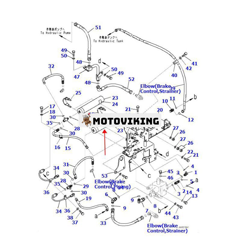 Ackumulator 418-43-37402 för Komatsu WA100-5 WA150-5 WA200-7 WA250-5 WA270-7 WA320-5 CX50 DX50