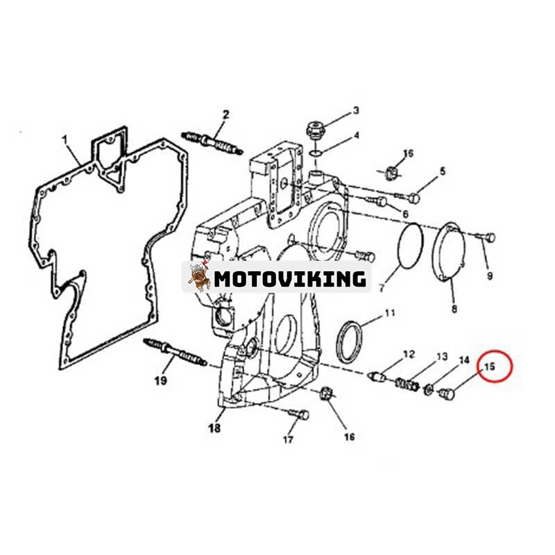 Monteringsplugg R91692 för John Deere 110 120 160LC 200LC 210GLC 230LC 230LCR 230LCRD 250GLC 270LC 290GLC