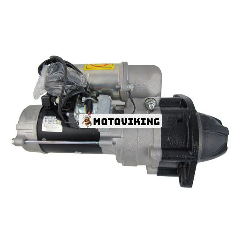 24V 11T startmotor med relä 600-813-4424 för Komatsu S4D95L-1 S6D95L-1 Motor PC220-5 PC130-5 PC120-5 PC200-5