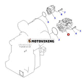 Hydraulpump 708-1W-00620 för Komatsu motorhyvel GD655-3C GH320-3 GD555-3 GD675-3 GD755-3