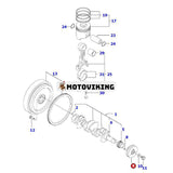 Remskiva YM119802-21650 för Komatsu 3D82AE-5 3D82AE-6 4D88E-5 Motor PC27MR-2 PC45MR-5 PC45R-8 PC50MR-2 PC55MR-3