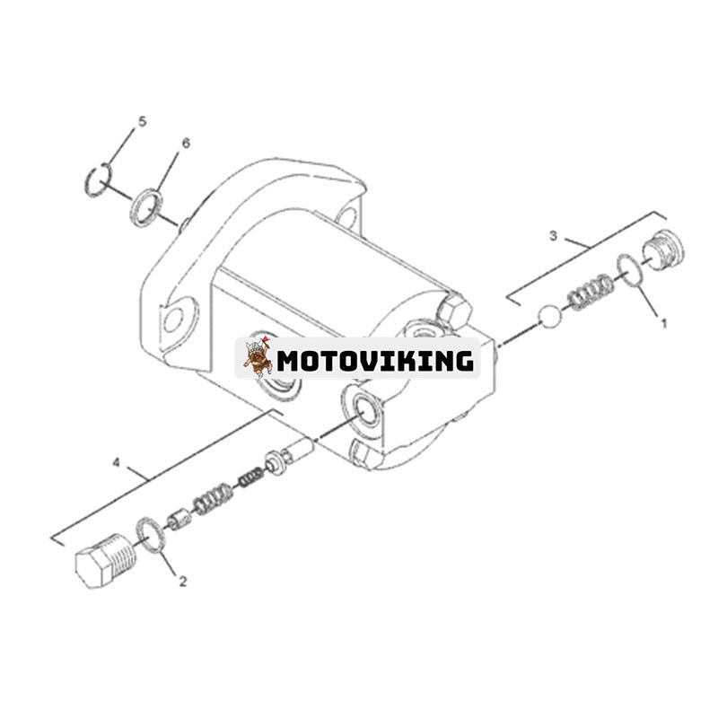 Hydraulisk växelmotor 188-0128 för Caterpillar CAT Engine 3034 Lastare 216 228 236 247 248 267