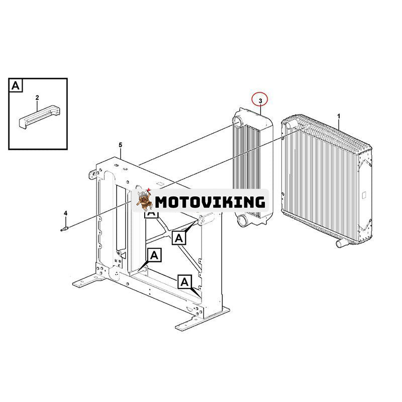 Laddluftkylare VOE15161935 för Volvo Hjullastare L110G L110H L120G L120H