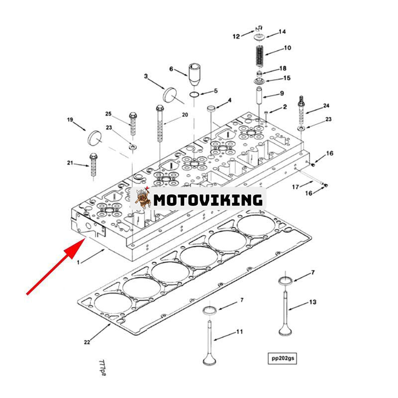 Komplett cylinderhuvud 4083406 för Cummins Engine ISM M11 QSM11 ISM11