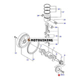 Vevaxel V-remskiva 119823-21650 för Yanmar Engine 4TNE84 4TNE84-EWA 4TNE88-EWA 4TNE88-EWA2 4TNE84-EYB