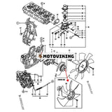 Fläkt 129916-44740 för Yanmar Engine 4TNE92 4TNE98 4TNV88 4TNV98