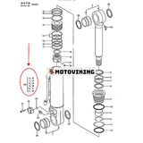 Bladcylindertätningssats 4388027 för Hitachi EX100M-5 EX120-5 EX130H-5 ZX110 ZX120 ZX110M ZX130-3 John Deere 120C 130G 135D 130P 135G Grävmaskin