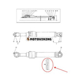 Skopcylindertätningssats 4663496 för Hitachi grävmaskin FV30 ZX120-3 ZX130-3 ZX135US-3 ZX240-3 ZX250H-3 ZX250K-3 ZX330-3 ZX350H-3 ZX350K-3