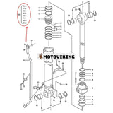 Skopcylindertätningssats YA00006592 för Hitachi grävmaskin ZX240-5G ZX240LC-5G ZX250H-5G ZX250K-5G ZX250LC-5B ZX250LCK-5G ZX470LCH-5B