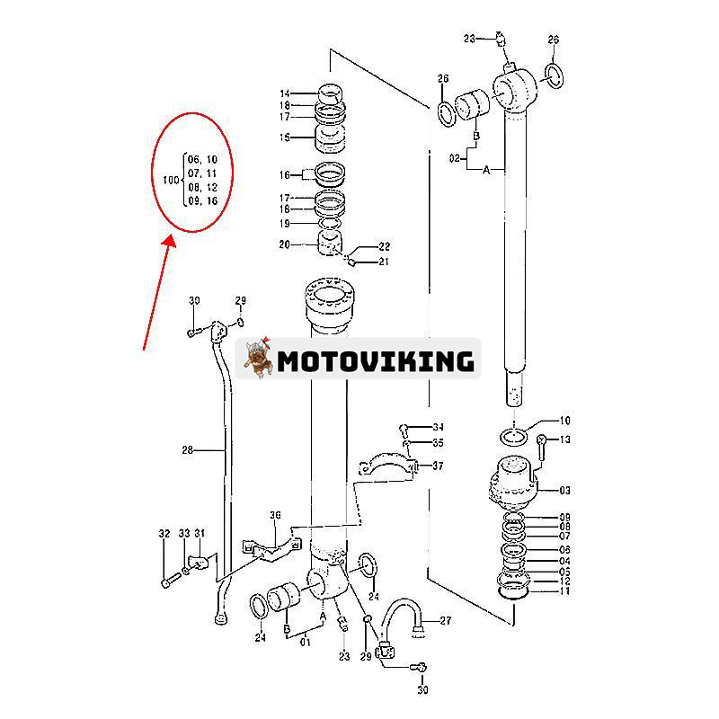 Skopcylindertätningssats 4344571 4369767 för Hitachi EX300-2 EX300-3C EX310H-3C EX300LC-2 EX300LC-3 John Deere 892 892E 892EL grävmaskin