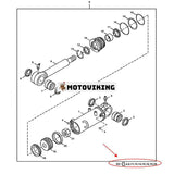 Bladcylindertätningssats 4622066 för Hitachi ZX35B ZX35U ZX38U-3 ZAXIS35U John Deere 35D 35G 35P PC4 YD00000492 Grävmaskin