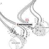 Högtrycksslang DS2039081 för Doosan Daewoo Komatsu grävmaskin DX300LC DX300LCA