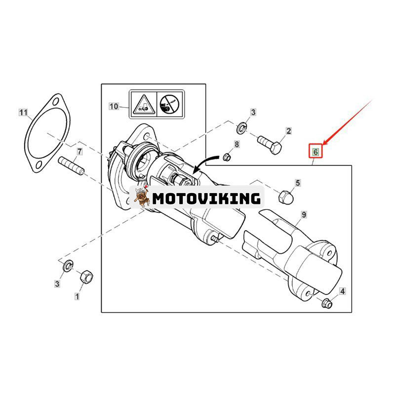 Startmotorsats DZ104418 för John Deere Engine 3029 Traktor 5303 5310 5403 5503 5045D 5045E 5050D 5055D 5055E 5060E 5065E