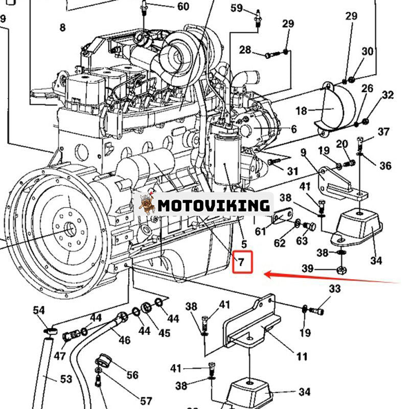 Starter 4700939504 för Dynapac Vibratory Roller CA600D CA610D