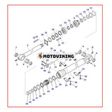 Cylindermontering 707-E1-01590 707-E1-01591 för Komatsu grävmaskin PC200-8M0