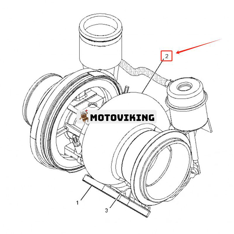 Turboladdare 350-0699 för Caterpillar CAT Engine C9 Bandlastare 973C 973D