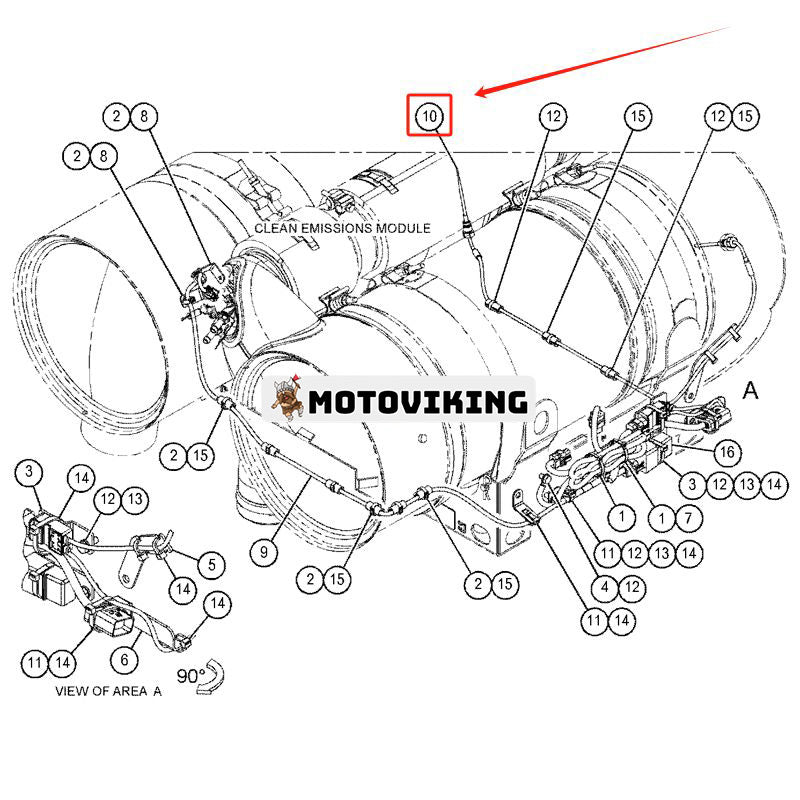 Temperatursensor 457-5988 för Caterpillar CAT Engine C13 G3406