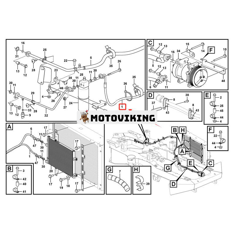 Slangmontering VOE16921518 för Volvo Dumper A60H