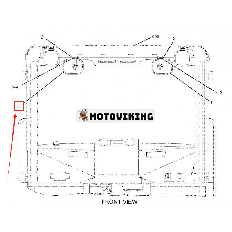 Spegelmontering 169-6352 för Caterpillar CAT Motor Väghyvel 120 Lastare 950H 962H Skotare 554 564 574 574B