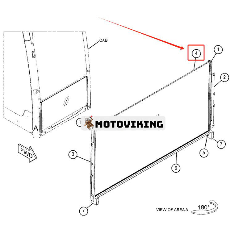 5 mm främre undre glas 491-7724 för Caterpillar CAT grävmaskin 320 323 330 336 340 349 352 320GC 330GC 336GC 345GC