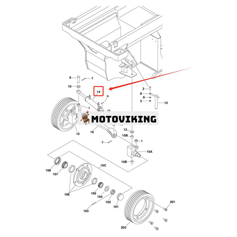 Styrcylinder 1001132702 för JLG Saxlyft R6 6RS 1932RS