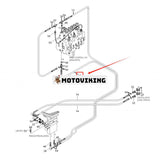 1st hydraulslangenhet X400-042060 för Hyundai grävmaskin R140LC-7 R140LC-9 R140W-7 R140W-9 R210-7 R220LC-7