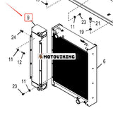 Hydraulisk oljekylare AT349038 för John Deere Engine 6090 6135 Hjullastare 744K 824K