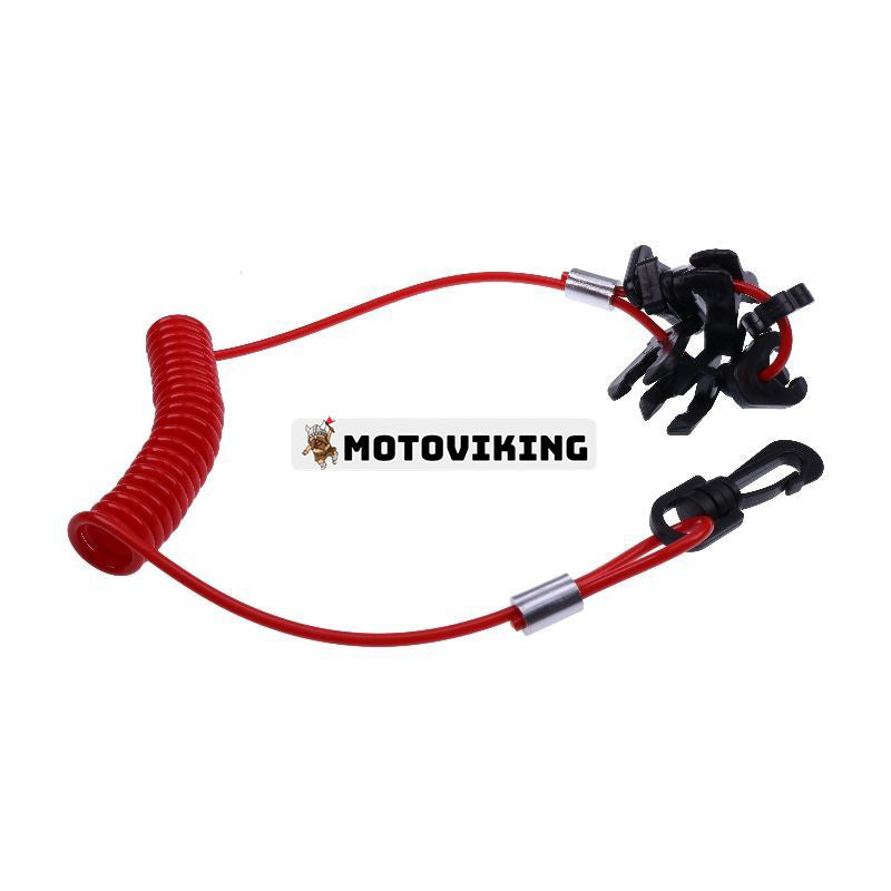 11 nycklar Säkerhetsstoppbrytare Lanyard för Johnson Evinrude Yamaha Honda OMC Mercury Mariner Suzuki Tohatsu Båtmotor utombordare