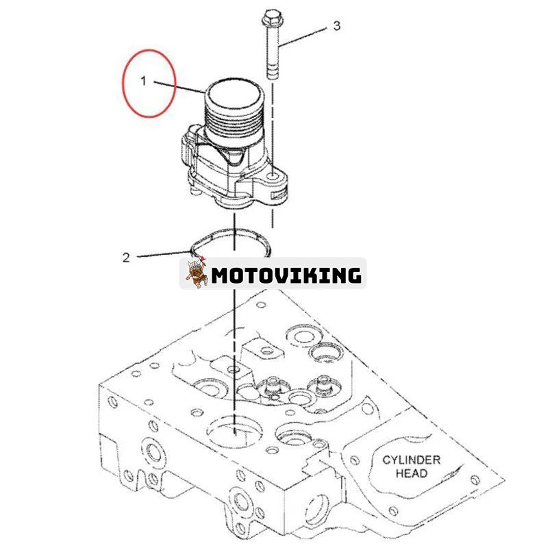 Termostatenhet 417-7782 för Caterpillar CAT-motor C4.4 C6.6 C7.1