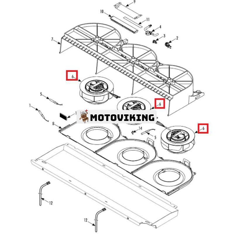 12V förångarfläktmotor 78-1886 78-1233 för Thermo King T-1000 T-1200R SB Spectrum/SL/SLX