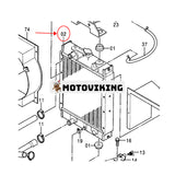 Vattentankkylare 4440024 för Hitachi EX17U EX17UNA EX20UR-3 ZX16 ZX18 ZX20UR ZX25 John Deere 17ZTS grävmaskin