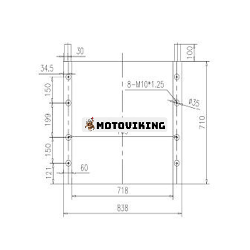 Hydraulisk oljekylare LQ05P00005S015 för Mitsubishi Engine 6D15 Kobelco Grävmaskin SK220-1