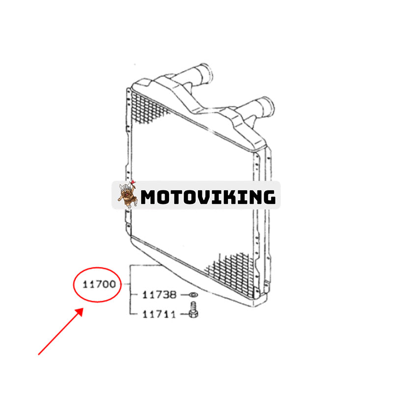 Intercooler VAME078661 ME078661 för Kobelco grävmaskin SK290LC SK290LC-6E SK330LC SK330LC-6E