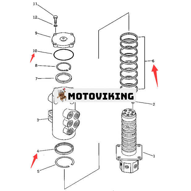 För Komatsu PC50UU-1 Center Joint Seal Kit