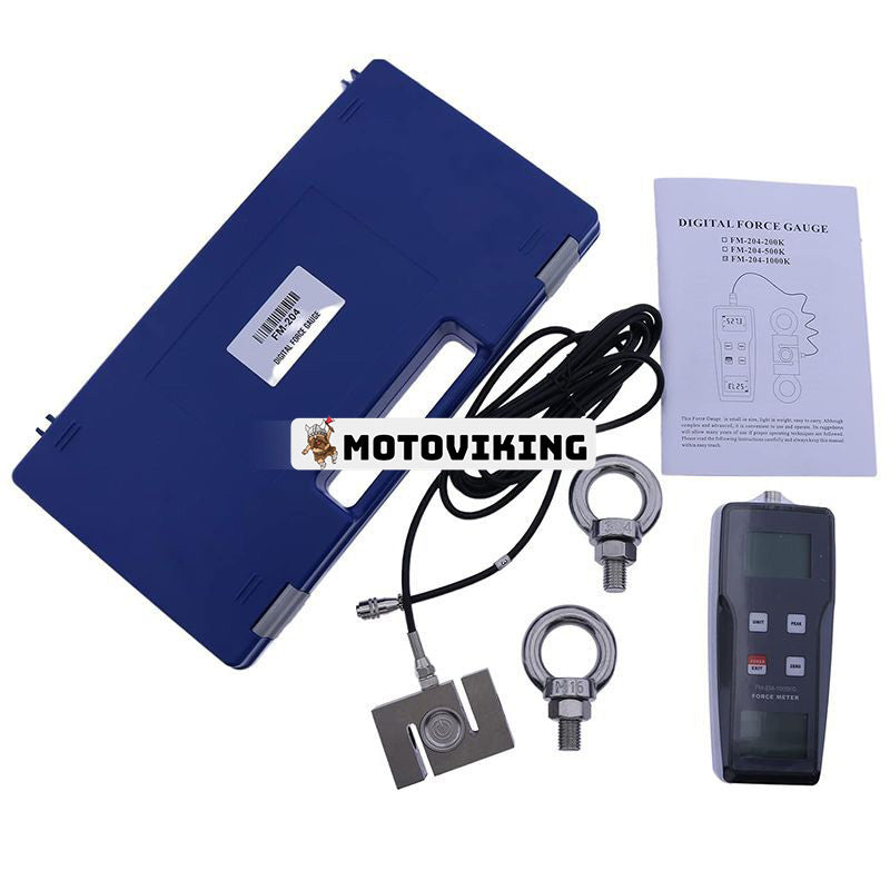 FM-204-1000K 9800N 1000kgf 2200Lbf Digital Force Gauge Push Pull Gauge Dynamometer med extern lastcellssensor Peak Track Mode 0,5 % noggrannhet