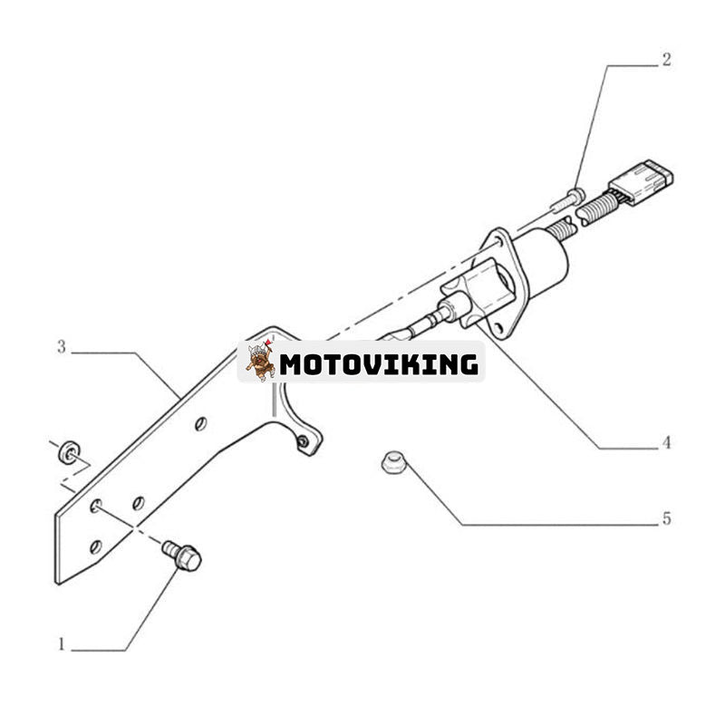 24V Bränsleavstängningssolenoid 87420951 för CASE Bandschaktare 1850K 1850K-LGP 1850K-LT