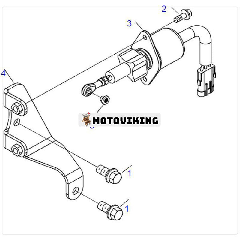 24V stoppmagnet 6742-01-0330 för Komatsu PC300-6 850B 870B GD650A-2 WA320-3 WA380-3 WA420-3